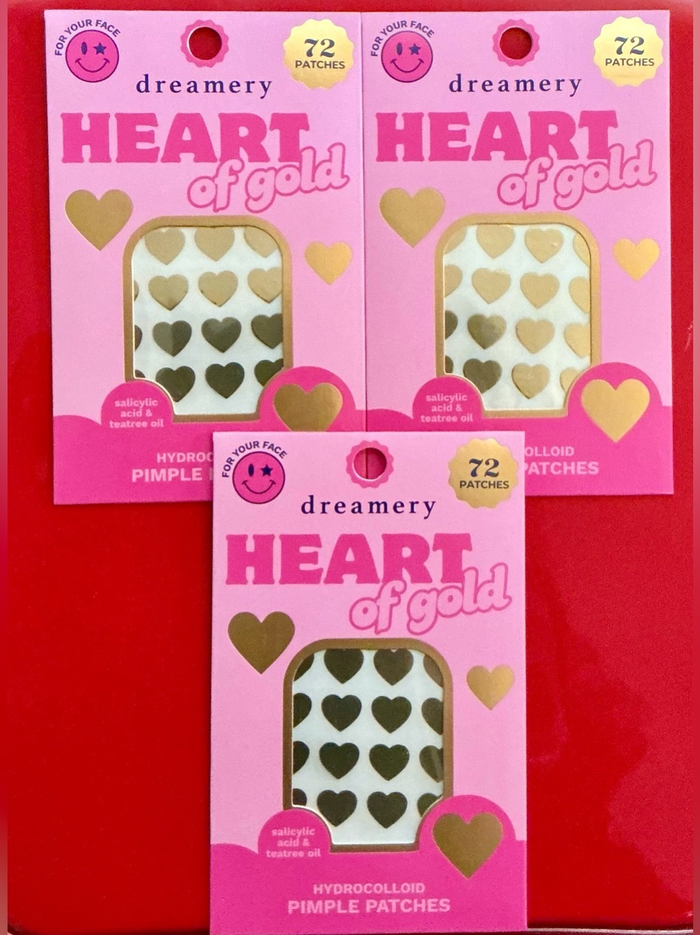 Heart of Gold Hydrocolloid Pimple Patches — Pink & Gold